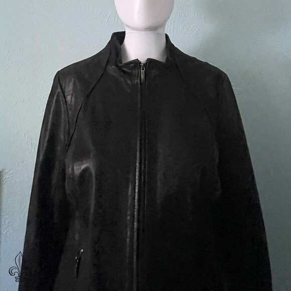 🐎Laundry by Shelli Segal Leather Jacket🐎 - Picture 3 of 8